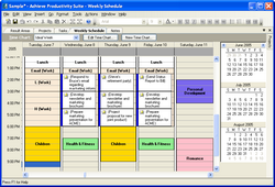 Achieve Planner's Weekly Schedule Tab