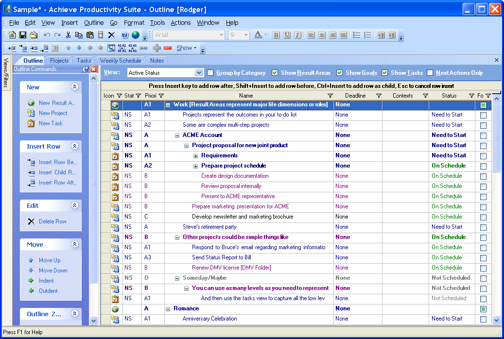 Windows 7 Achieve Planner 2.5 full